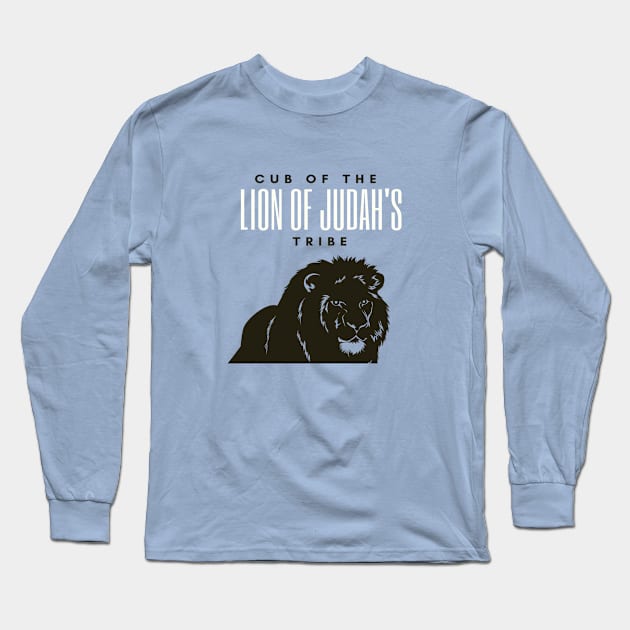 Cub Of The Lion Of Judah's Tribe Christian Long Sleeve T-Shirt by GraceFieldPrints